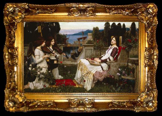 framed  John William Waterhouse St Cecilia (m41), ta009-2